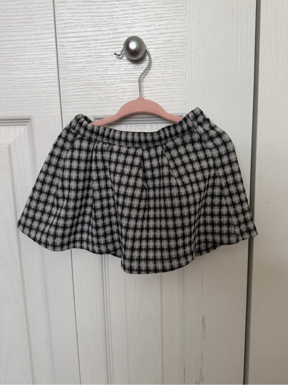 Zara Black and White Plaid Circle Skirt